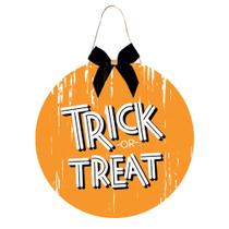 Placa Redonda Trick Of Treat Halloween Mini Painel Redondo Placa Redonda Trick Of Treat Halloween Mini Painel Redondo
