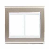 Placa refinatto 4x4 6 posições concept branco/champanhe - weg