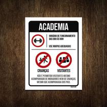 Placa Regras Normas Uso Academia 18X23