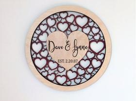 Placa Relevo, Decoracão, Casamento, Noivos, Casal, Nomes