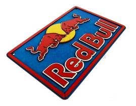 Placa Relevo, Decoracão, Cerveja, Bar. Red Bull 60cm