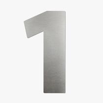 Placa Residencial Casa Apartamento Aço Inox Número 1 - Biovis