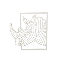 Placa Rinoceronte 3d Decoração Ambiente mdf 3mm Placa Rinoceronte 3d Decoração Ambiente mdf 3mm