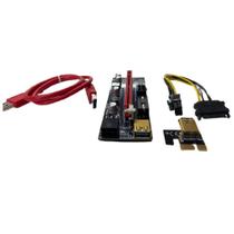 Placa Riser Express C/ Cabo Usb 3.0 Rig Mineração Pci-Ex Knup
