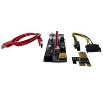 Placa riser express c/ cabo usb 3.0 rig mineração pci-ex knup
