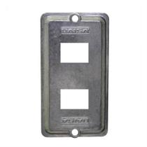 Placa RJ45 1 ou 2 Saídas Alumínio Daisa