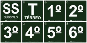 Placa rota de andares tamanho 20x20cm