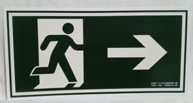 Placa Rota de Fuga Seta à Direita