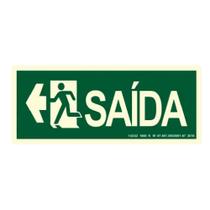 Placa S14E - Rota de Fuga Saida a Esquerda