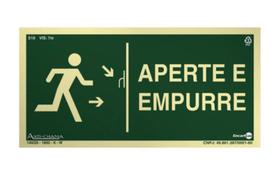 Placa S18 Porta Corta-Fogo Aperte e Empurre Placa S18 Porta Corta-Fogo Aperte e Empurre
