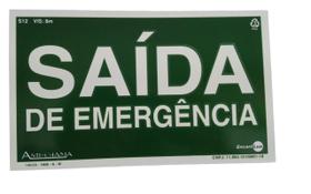 Placa Saida de Emergencia 25x15 Encartale