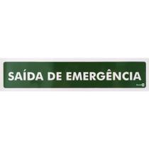 Placa Saída de Emergência 30 x 6,5 Cm PS73 Encartale