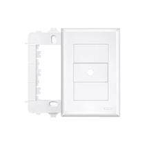 Placa Saída De Fio Com Suporte Fame Evidence 4x2 Branco