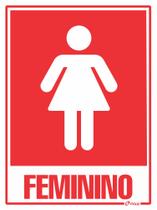 Placa sanitário feminino