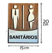Placa sanitário identificação de banheiros WC mdf 3mm