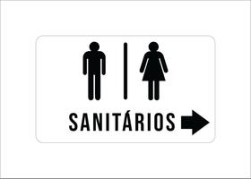 Placa Sanitários Masculino e Feminino Placa Sanitários Masculino e Feminino