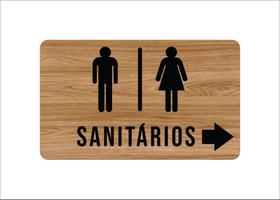 Placa Sanitários Masculino e Feminino