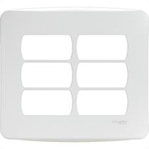 Placa Schneider Miluz Branca 4X4 - 6 Modulos Com Suporte - S3B27560