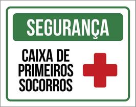 Placa Segurança Caixa Primeiros Socorros 18X23