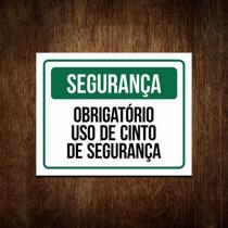 Placa Segurança Obrigatório Uso De Cinto De Segurança