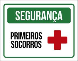 Placa Segurança - Primeiros Socorros (18X23)