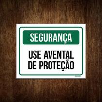 Placa Segurança - Use Avental De Proteção (18X23)