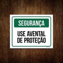 Placa Segurança - Use Avental De Proteção (27X35) Placa Segurança - Use Avental De Proteção (27X35)