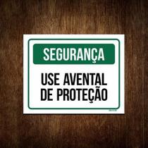 Placa Segurança - Use Avental De Proteção (27X35)