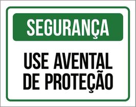 Placa Segurança - Use Avental De Proteção (36X46)