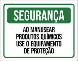 Placa Segurança Use Equipamento Proteção Químicos 27X35 Placa Segurança Use Equipamento Proteção Químicos 27X35