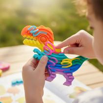 Placa Sensorial Dino Sentir Texturas Brinquedo Criativo Pop