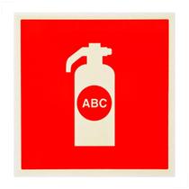 Placa Seta de Sinalização Extintor Pqs ABC Fotoluminescente