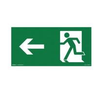 Placa Seta de Sinalização Saída á Esquerda Placa Seta de Sinalização Saída á Esquerda