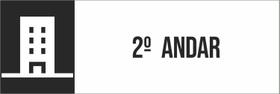 Placa Setor Ícone - 2 Andar 30X10 Placa Setor Ícone - 2 Andar 30X10