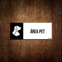Placa Setor Ícone - Área Pet 30X10