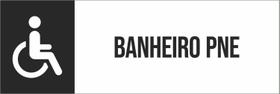 Placa Setor Ícone - Banheiro Pne 30X10 Placa Setor Ícone - Banheiro Pne 30X10