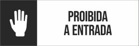 Placa Setor Ícone - Proibida A Entrada 30X10