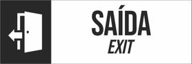 Placa Setor Ícone - Saída Exit 30X10