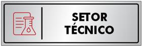 Placa SETOR TÉCNICO - Sinalização - Portas / Paredes - em Alumínio de 25x8cm Placa SETOR TÉCNICO - Sinalização - Portas / Paredes - em Alumínio de 25x8cm