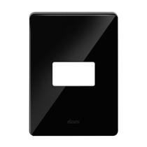 Placa Simon 4 X 2 C/Suporte 1 Posto Negro Piano 20 20911-37
