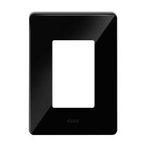 Placa Simon 4 X 2 C/Suporte 3 Postos Negro Piano 20 20913-37