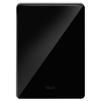 Placa Simon 4 X 2 C/Suporte Cega Negro Piano 20 20900-37