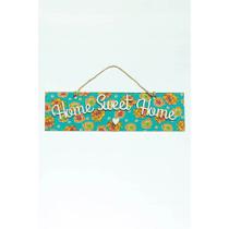 Placa Simples Home Sweet Home verde Placa Simples Home Sweet Home verde