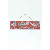 Placa Simples Home Sweet Home vermelha Placa Simples Home Sweet Home vermelha