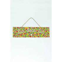 Placa Simples Lar doce Lar amarela