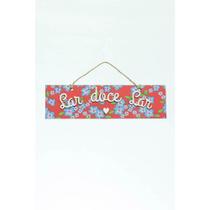 Placa Simples Lar doce Lar vermelha
