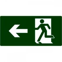 Placa Sinal.15X25 Lum.Saida A Esq - Kit C/5 CA