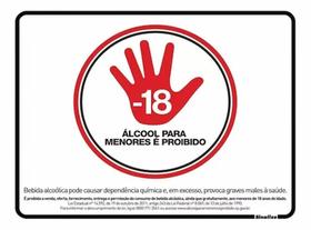 Placa sinal 20x25 proib alcool p/ menor