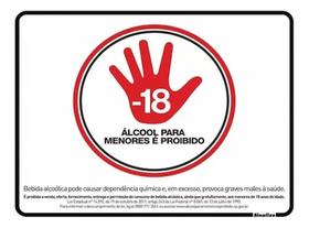 Placa sinal 20x25 proib alcool p/ menor