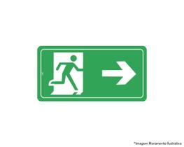 Placa Sinal.Fotoluminescentes Rota Fuga Direita 14,5X24,5Cm